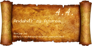 Andaházy Azurea névjegykártya